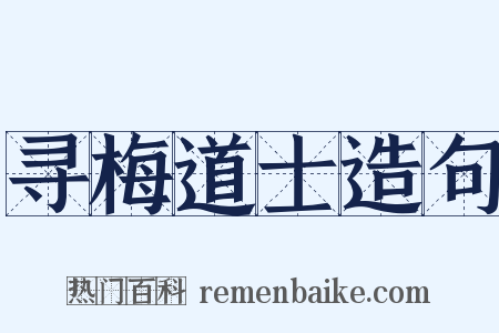 寻梅道士造句是什么意思的图片